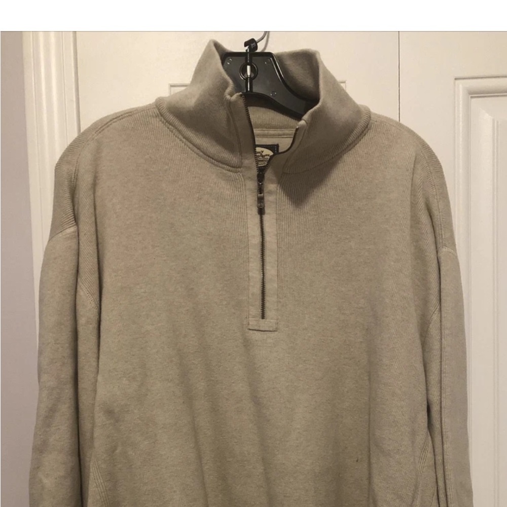 Tommy Bahama Cream Zip Up Sweater Soft Knit Versatile